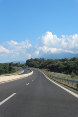 Fototapeta premium Road into the clouds, Peloponnese, Greece