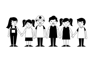 group of kids friends characters