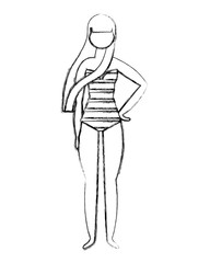 figure female woman in swimsuit