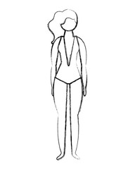 figure female woman in swimsuit