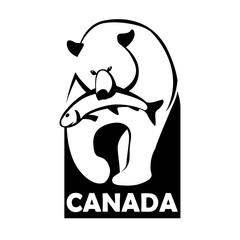 logo polar bear  vector illustration  flat style 