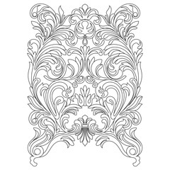 Vintage baroque ornament, corner. Retro pattern antique style acanthus. Decorative design element filigree calligraphy vector. - stock vector