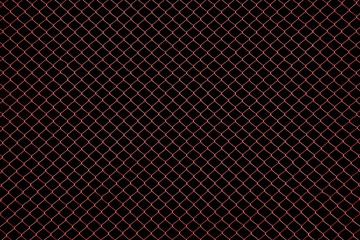 red cage metal wire on black background