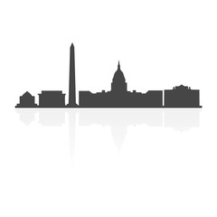 Obraz premium Banner of Washington D.C., Washington icon