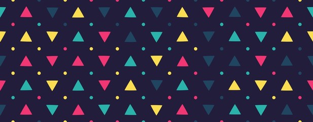 Seamless pattern with small triangles. Vector repeating texture. - 213105512