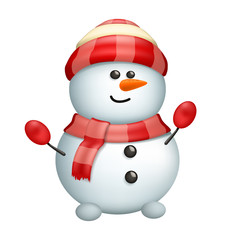 snowman isolated on white