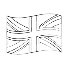 flag of great britain isolated icon