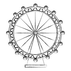 panoramic wheel amusement icon