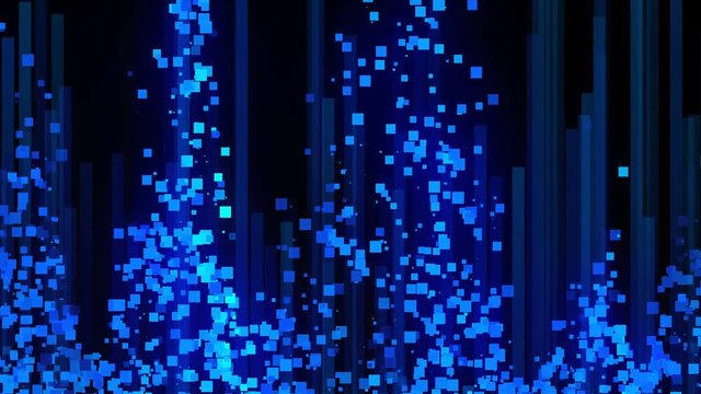 Many digital lines in space - abstraction of data communication, computer generated background, 3D rendering