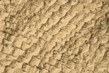 charcoal pattern drawing on yellow paper background texture