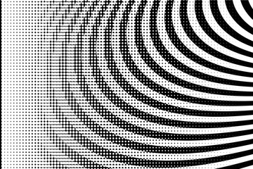 BW Halftone Circle Background