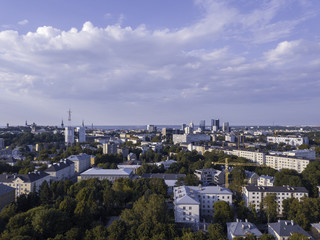 Aerial view of City Tallinn, Estonia district