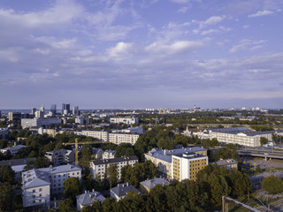Aerial view of City Tallinn, Estonia district