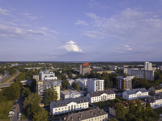 Aerial view of City Tallinn, Estonia district