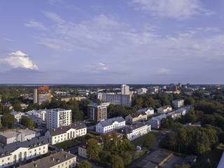 Aerial view of City Tallinn, Estonia district