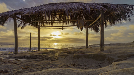 Beautiful Sunset at Windandsea Beach, San Diego.