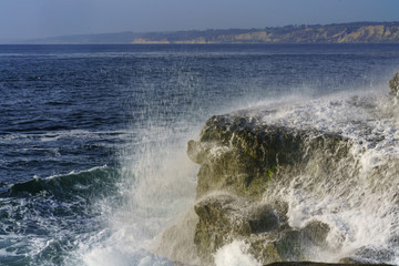 Waves Crashing at La Jolla Cove, San Diego.