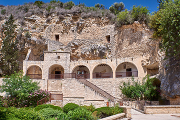 Fototapeta na wymiar Cyprus. Monastery of the Neophyte the Recluse. Skeet
