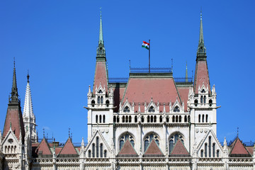 Fototapeta premium The Hungarian Parliament Building, also known as the Parliament of Budapest.One of Europe's oldest legislative buildings, a notable landmark of Hungary and a popular tourist destination of Budapest
