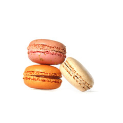 Macarons isolates on white