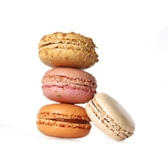 Macarons isolates on white