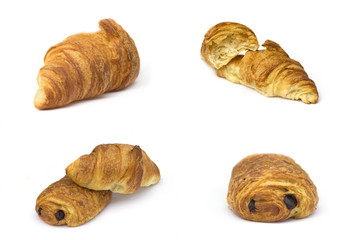 Croissants isolated on white