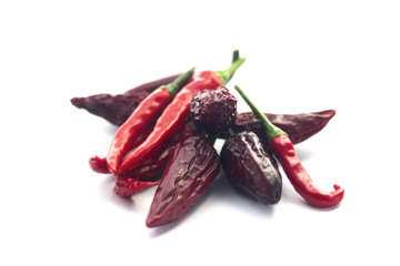 Red Hot Peppers isolated on white