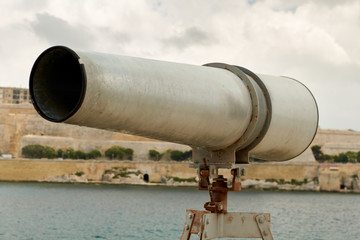 Vintage communication tube. Manoel Island. Malta