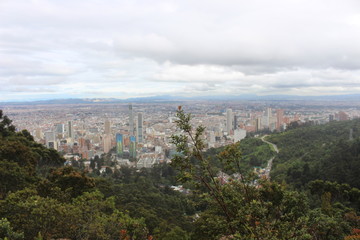 Fototapeta premium Vista de Bogotá desde el cerro
