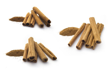 Cinnamon isolated on white