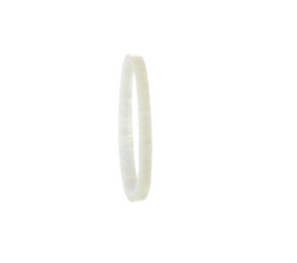 Fresh thin onion ring on white background