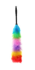 New dusting brush on white background. Cleaning supplies