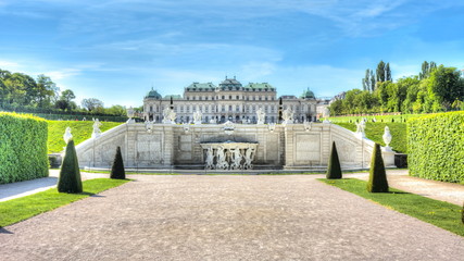 Upper Belvedere palace, Vienna, Austria - obrazy, fototapety, plakaty