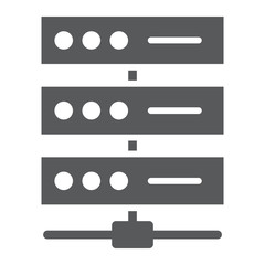 Data network glyph icon, data and analytics, system sign, vector graphics, a solid pattern on a white background, eps 10.