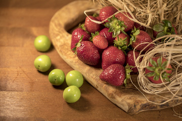 Strawberries On White Background