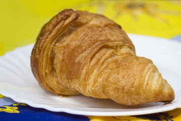 Croissant on  Provence tablecloth