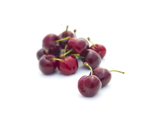 Cherry on white background