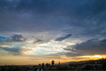 Sunset over Los Angeles