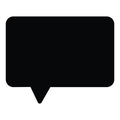 Naklejka premium A black and white speech bubble