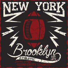 New York Sport wear typography emblem, t-shirt stamp graphics, vintage tee print, athletic apparel...