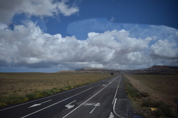 Straße Wolken Landschaft