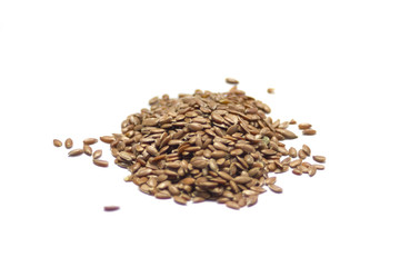Flax seed isolated on white