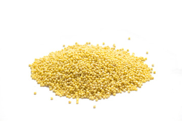 Stuck of millet isolated on white