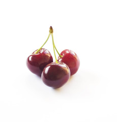 Cherries on white