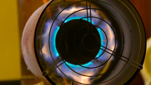 A powerful turbine inside which burns a fire