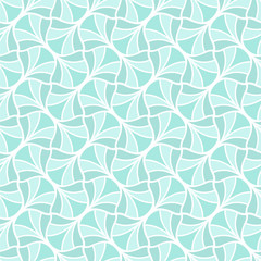 Vector Blue Art Deco Style Seamless Pattern. Abstract Ornament Background.