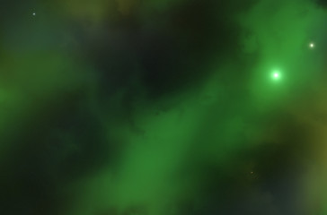 Colorful space nebula. Illustration, for use with projects on science, and education. Plasmatic nebula, deep outer space background with stars. Universe filled with stars, nebula and galaxy