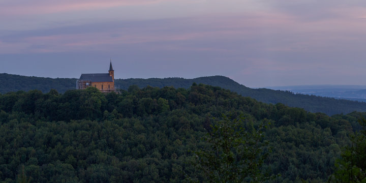 Guegel Chapel Hill Landscape in Bavaria