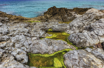Fototapeta na wymiar Sicilian Coast at Sicily, Italy near Cefalù