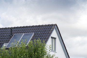 Fototapeta premium roof with solar panels